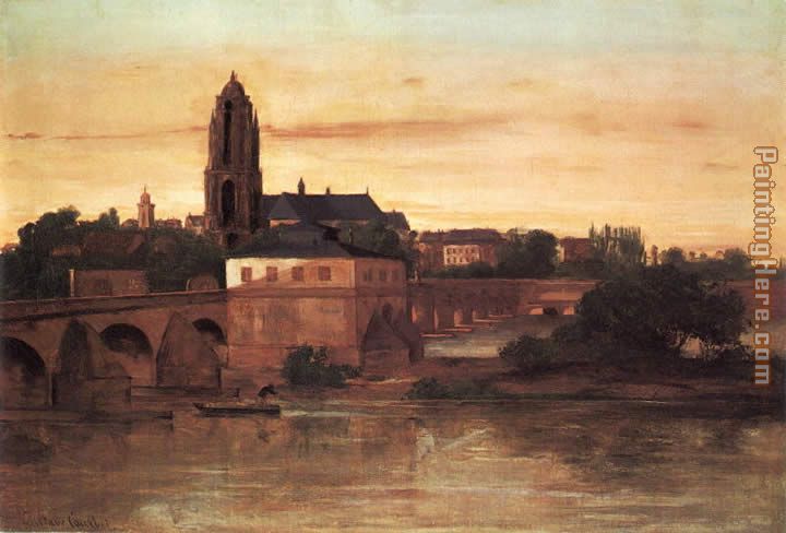 View of Frankfurt painting - Gustave Courbet View of Frankfurt art painting